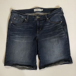 Torrid Jean Shorts Womens 14 Blue Stretch Regular Fit Pockets Denim